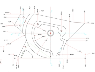 Disegno tecnico corpo in marmo